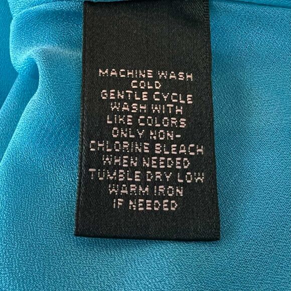 Lauren Ralph Lauren Blue Pleated Shift Dress Women's Size 10 - Picture 8 of 9